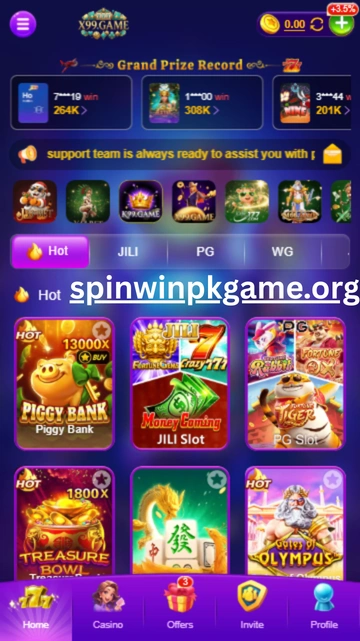 Dashboard of X99 Game