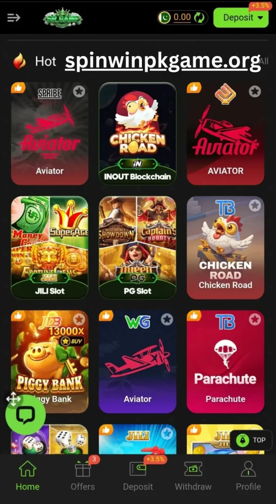 5R game dashboard showing user account balance, games menu, promotions, and betting options