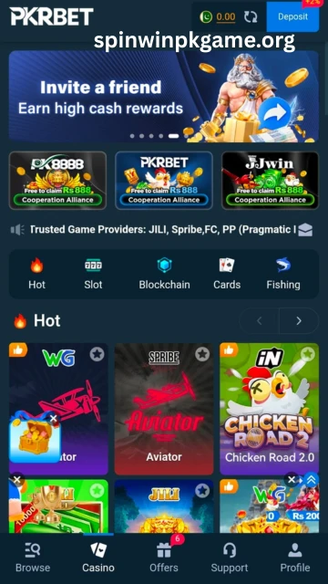 PKRBet user dashboard showing account balance, betting activity, and game access.